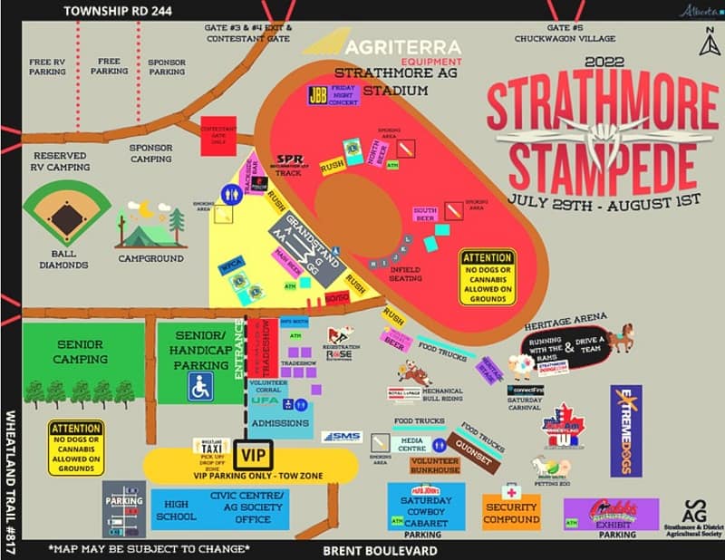 Strathmore Stampede Map