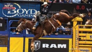Saddle bronc rider Dawson Hay